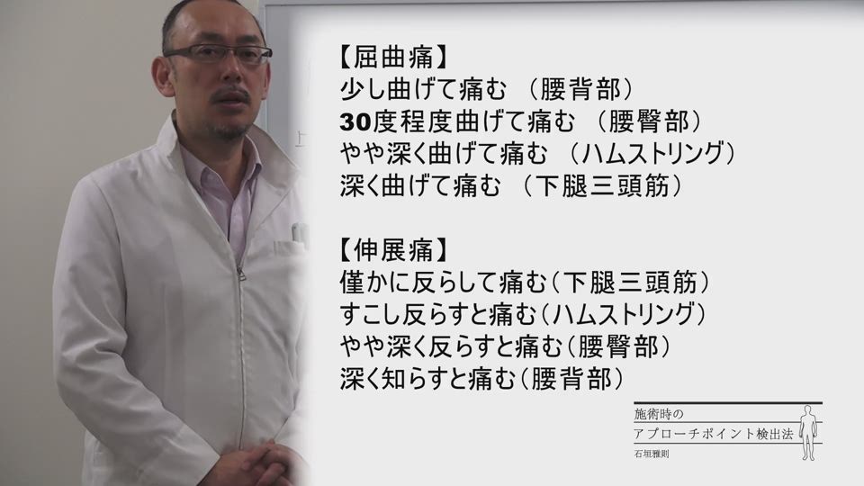 「動画で覚える石垣雅則の施術メソッド」第01回 腰部I 症状の緩和
